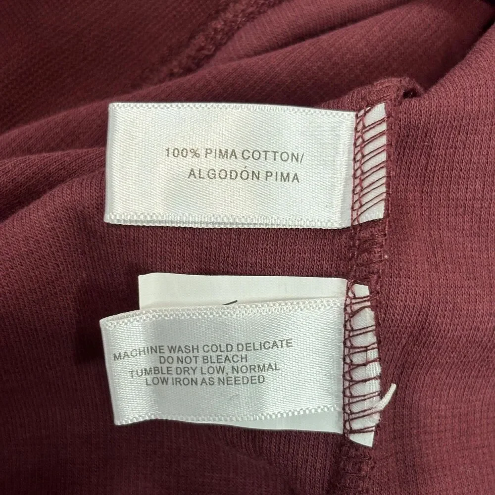 Cutter & Buck Sweater Men's Large Burgundy Pima Cotton V Neck Knit Pullover